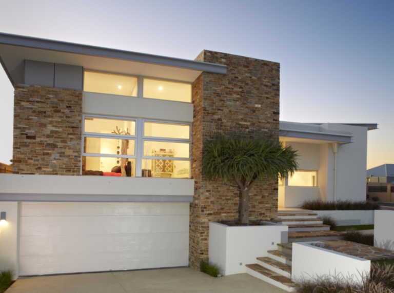 modern-house-with-lights-and-garage-door